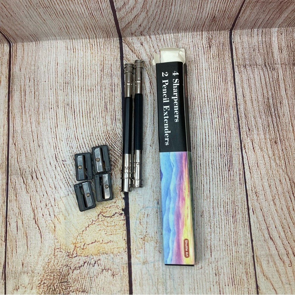 Shuttle Art Pencil Extenders & Sharpener Set